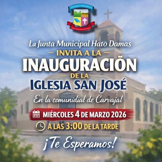 Invitación Acto de Corte de Cinta Capilla San Jose